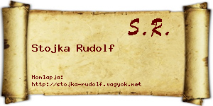 Stojka Rudolf névjegykártya